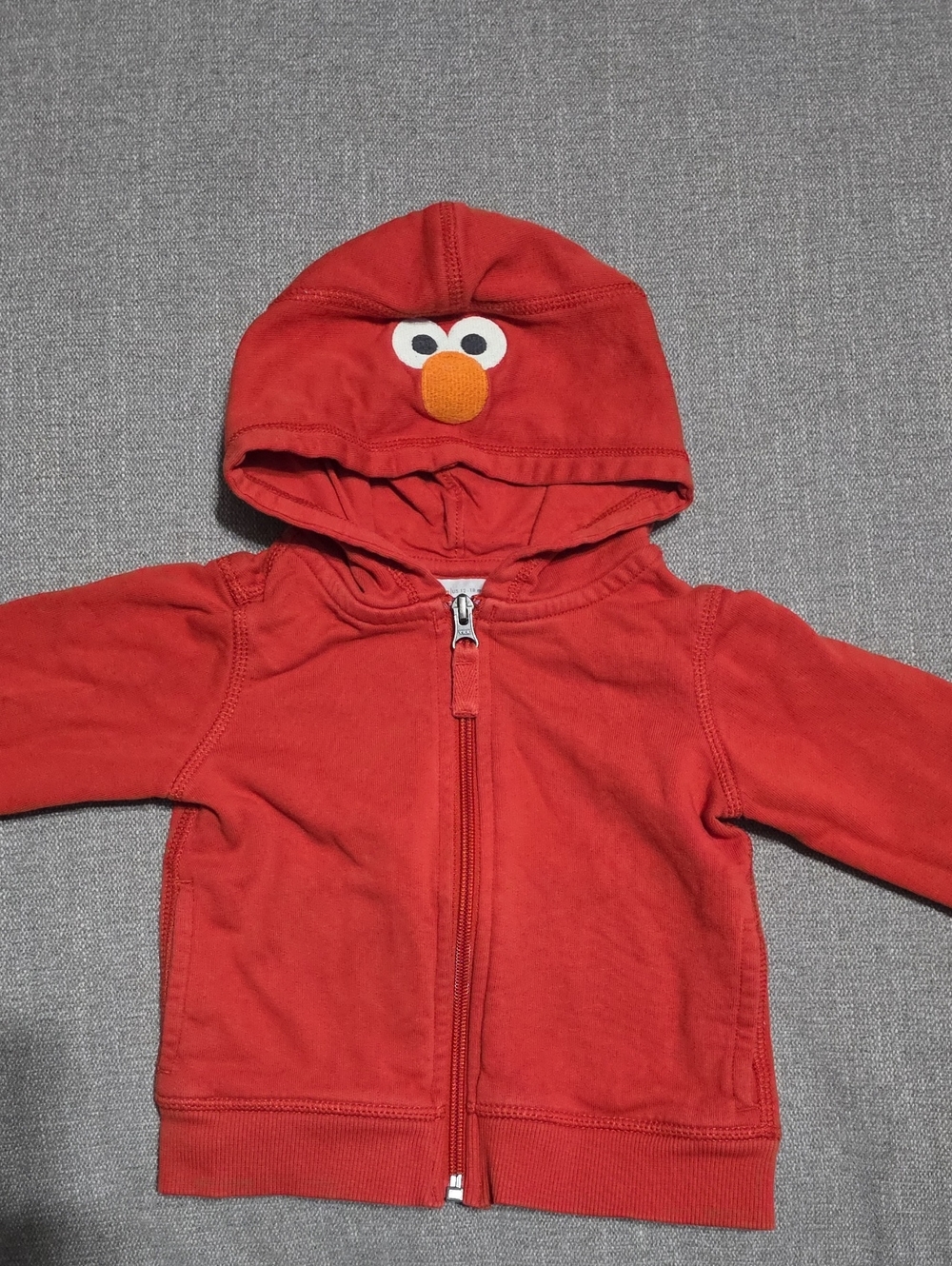 Hanna Andersson Red Elmo Zip-Up Hoodie 12-18  M